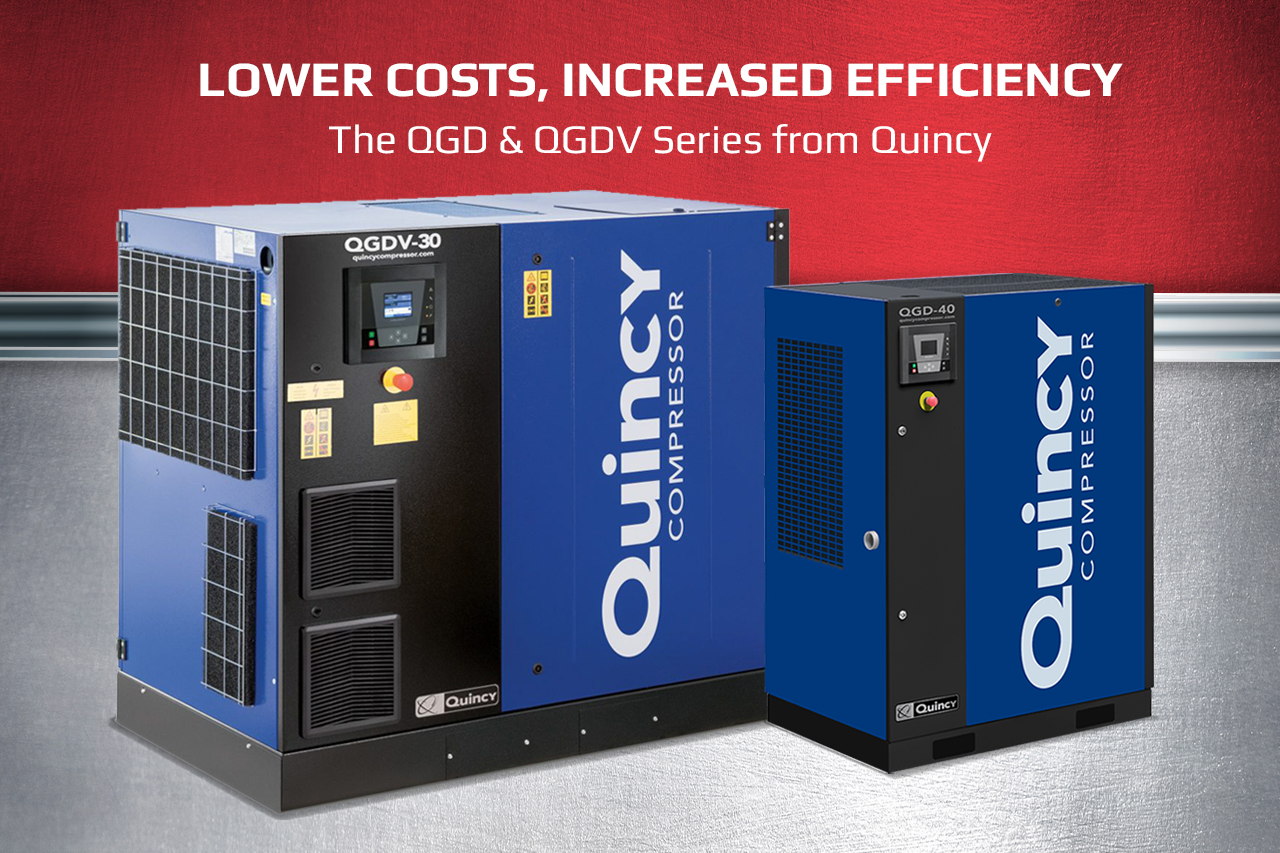 Lower costs, increased efficiency: The new Quincy QGD and QGDV Series air compressors